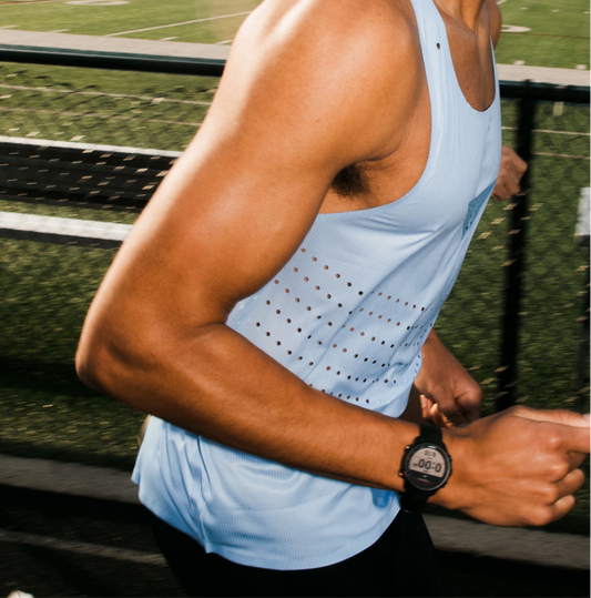 The Altitude Blue PR Singlet—for Men and Women