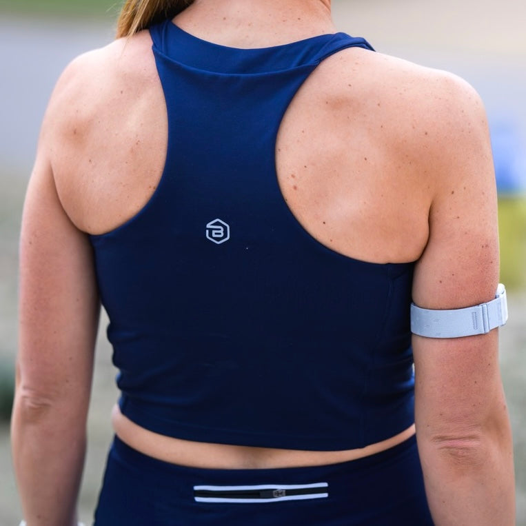The Tempo Crop - Best Running Sports Bra with Phone Pocket