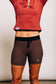 Women's Ribbed 5" Tight in Coffee Bean, front view