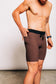 Men's Ribbed Half Tights in Coffee Bean - side pocket