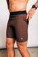 Men's Ribbed Half Tights in Coffee Bean - close-up of side pocket