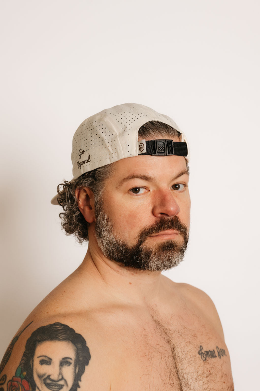 Cream and Brown 5-Panel Hat—Unisex