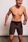 Men's Ribbed Half Tights in Coffee Bean - front view