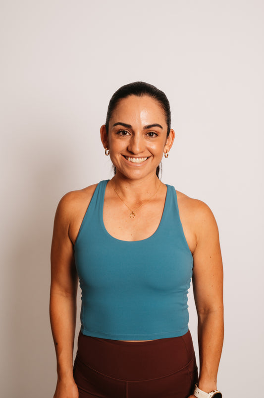 The Tempo Crop - Best Running Sports Bra with Phone Pocket