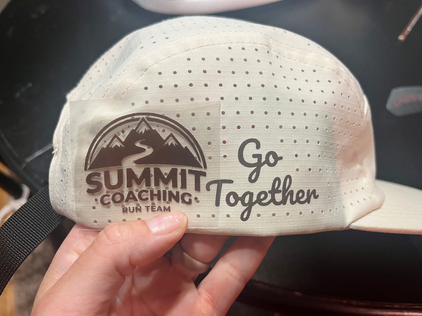 Summit Custom Cream and Brown 5-Panel Hat
