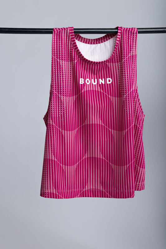 The Drift Tank in Pink Swirl, front view